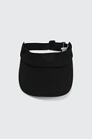 Ardene Sporty Visor in Black | Polyester/Cotton