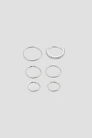 Ardene 6-Pack Nose Rings in Silver
