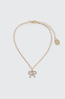 Ardene Bow Ankle Bracelet in Gold