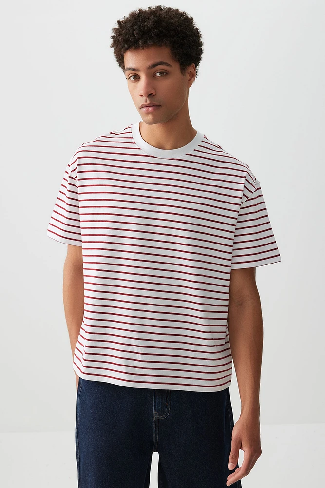 Ardene Man Printed Boxy T-Shirt For Men in | Size | 100% Cotton