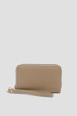 Ardene Accordion Wallet in Beige | Faux Leather/Polyester