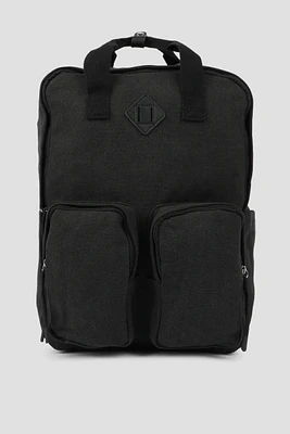 Ardene Kids Canvas Backpack in Black