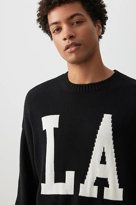 Ardene Man Graphic Crew Neck Sweater For Men in | Size | 100% Cotton