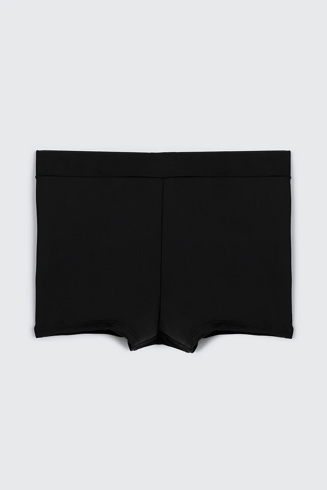Ardene Kids Swim Shorts in Black | Size | Polyester/Nylon/Elastane | Microfiber