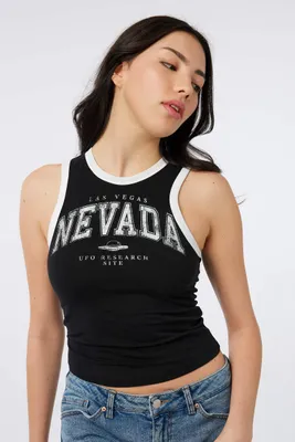 Ardene Graphic Muscle Tank in | Size | 100% Cotton