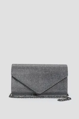 Ardene Envelope Clutch in Grey | Faux Leather/Polyester