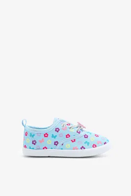 Ardene Kids Laced Sneakers with Charm in Medium Blue | Size