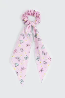 Ardene Kids Butterfly Scarf Scrunchie in Light Pink | Polyester