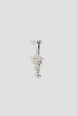 Ardene Flower Navel Piercing in Silver