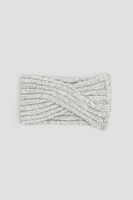 Ardene Twist Headband in Light Grey | 100% Acrylic