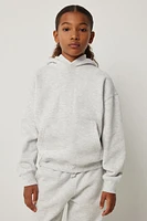 Ardene Kids Classic Hoodie in Grey | Size Small | Polyester/Cotton | Fleece-Lined