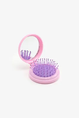 Ardene Rainbow Folding Hairbrush in Pink