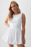 Ardene Mini Bubble Dress in | Size | Polyester/Cotton/Elastane
