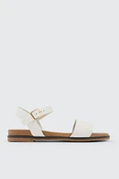 Ardene Ankle Strap Flat Sandals in | Size | Faux Leather | Eco-Conscious