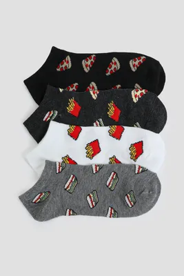 Ardene 4-Pack Food Ankle Socks | Polyester/Spandex
