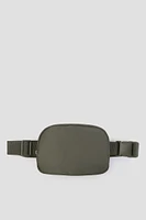 Ardene Nylon Fanny Pack in Dark Green | 100% Recycled Polyester/Nylon | Eco-Conscious