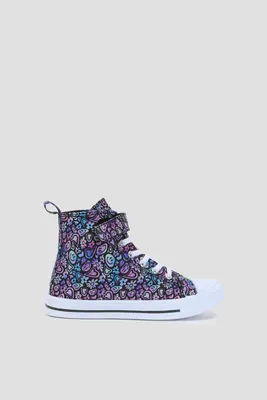 Ardene Printed High Top Sneakers | Size