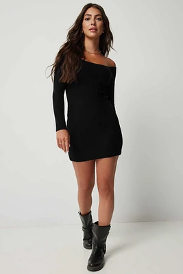 Ardene Off Shoulder Mini Dress in | Size | Nylon/Elastane