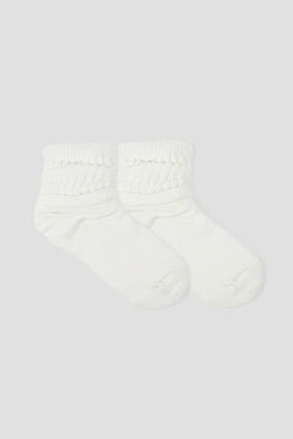 Ardene Ankle Boot Socks in White | Polyester/Spandex