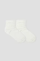 Ardene Ankle Boot Socks in White | Polyester/Spandex