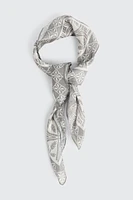 Ardene A.C.W. Square Satin Scarf in Grey | Polyester