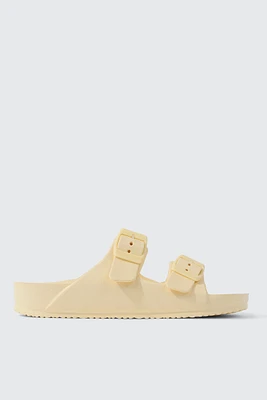 Ardene Two-Strap Sandals in Light | Size | Eco-Conscious