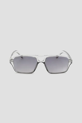 Ardene Man Aviator Sunglasses For Men in Light Grey