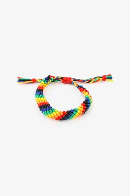 Ardene Braided Rainbow Cord Bracelet