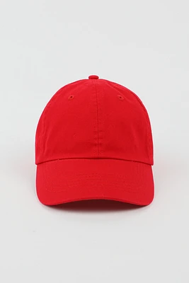 Ardene Canvas Cap in Red | 100% Cotton