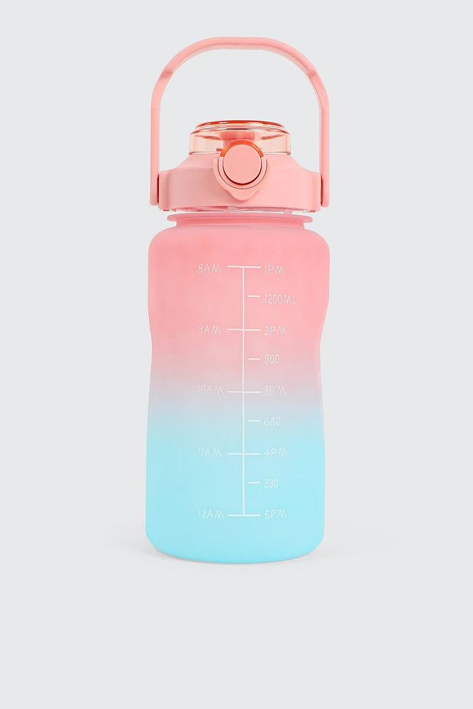 Ardene Ombre Water Bottle in Light Pink