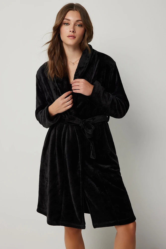 Ardene Classic Robe in | Size | Polyester | Eco-Conscious