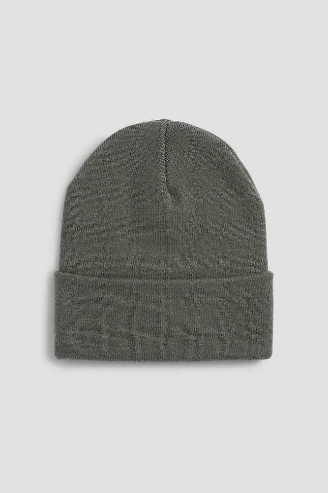 Ardene Super Soft Solid Beanie in Khaki | Polyester/Elastane