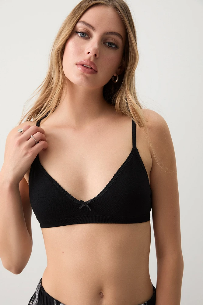 Ardene Seamless Triangle Bralette in | Size | Nylon/Elastane