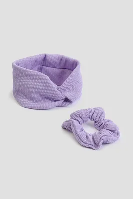 Ardene Kids Headwrap & Scrunchie Set in