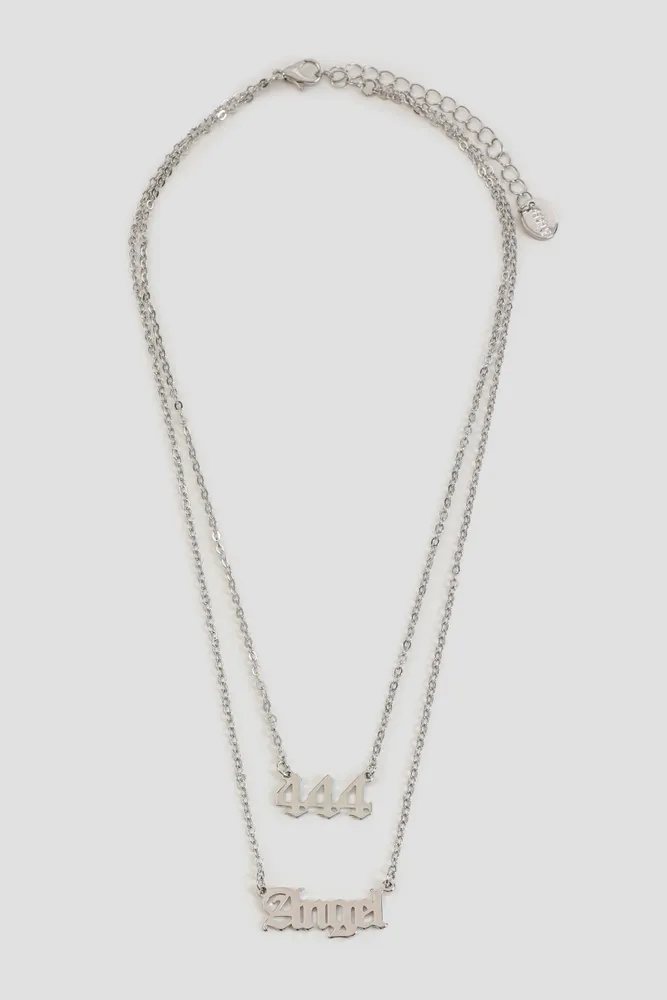 Ardene 444 Chain Necklace in Silver