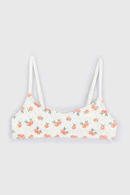 Ardene Kids Crochet Bikini Top in Orange | Size | Polyester/Spandex/Elastane