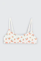 Ardene Kids Crochet Bikini Top in Orange | Size | Polyester/Spandex/Elastane