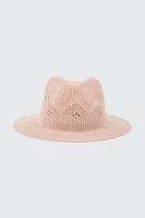 Ardene Woven Fedora in Light Pink | Polyester