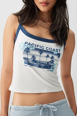 Ardene Beach Destination Tank Top in White | Size | Spandex/Cotton