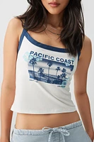 Ardene Beach Destination Tank Top in White | Size | Spandex/Cotton