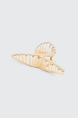 Ardene Seashell Hair Claw in Gold