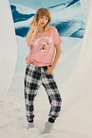 Ardene Festive Print PJ Joggers | Size | Polyester/Elastane | Eco-Conscious