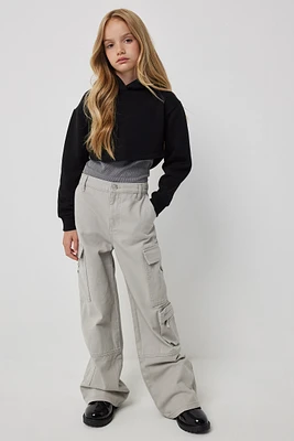 Ardene Cargo Pants in Light Grey | Size | 100% Cotton