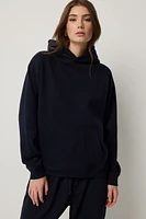 Ardene Classic Hoodie in Dark Blue | Size | Polyester/Cotton | Fleece-Lined | Eco-Conscious