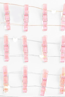 Ardene LED String Lights with Pins in Medium Pink