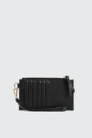 Ardene Topstitched Flat Wallet in | 100% Recycled Polyester/Faux Leather | Eco-Conscious
