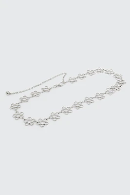Ardene Daisy Chain Belt in Silver