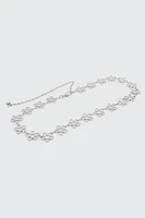 Ardene Daisy Chain Belt in Silver