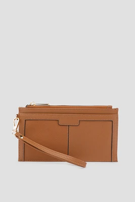 Ardene Chevron Flat Wallet in | Faux Leather/Polyester