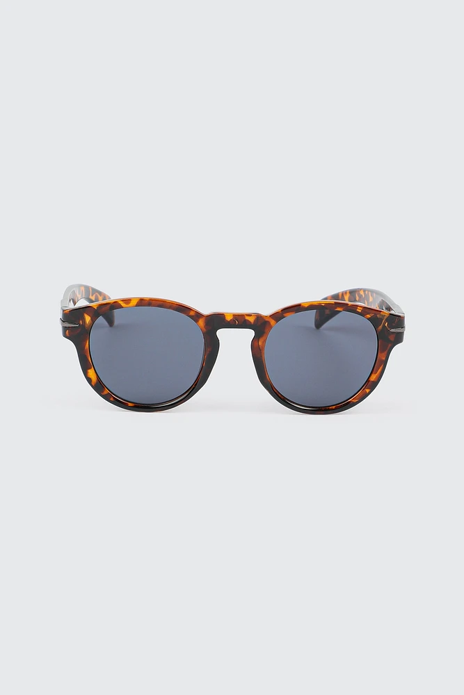 Ardene Man Round Sunglasses For Men in Brown